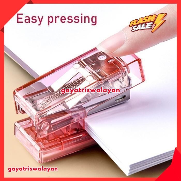 

SCHOOL STAPLER/HEKTER-MINI STAPLER TRANSPARAN PORTABEL KUKU STAPLER TERJAMIN BEST