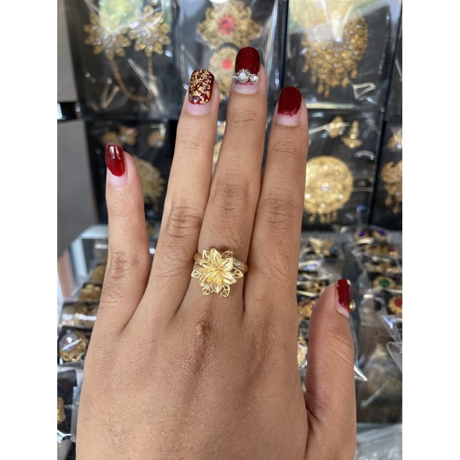 *#*#*#] Cincin Bunga Kendari Emas Xuping Alpaka Bali