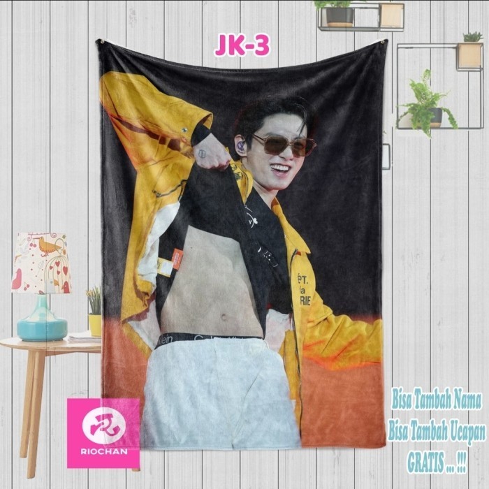 Ready selimut JK - selimut Jungkook - selimut BTS -selimut ganteng -jungkook