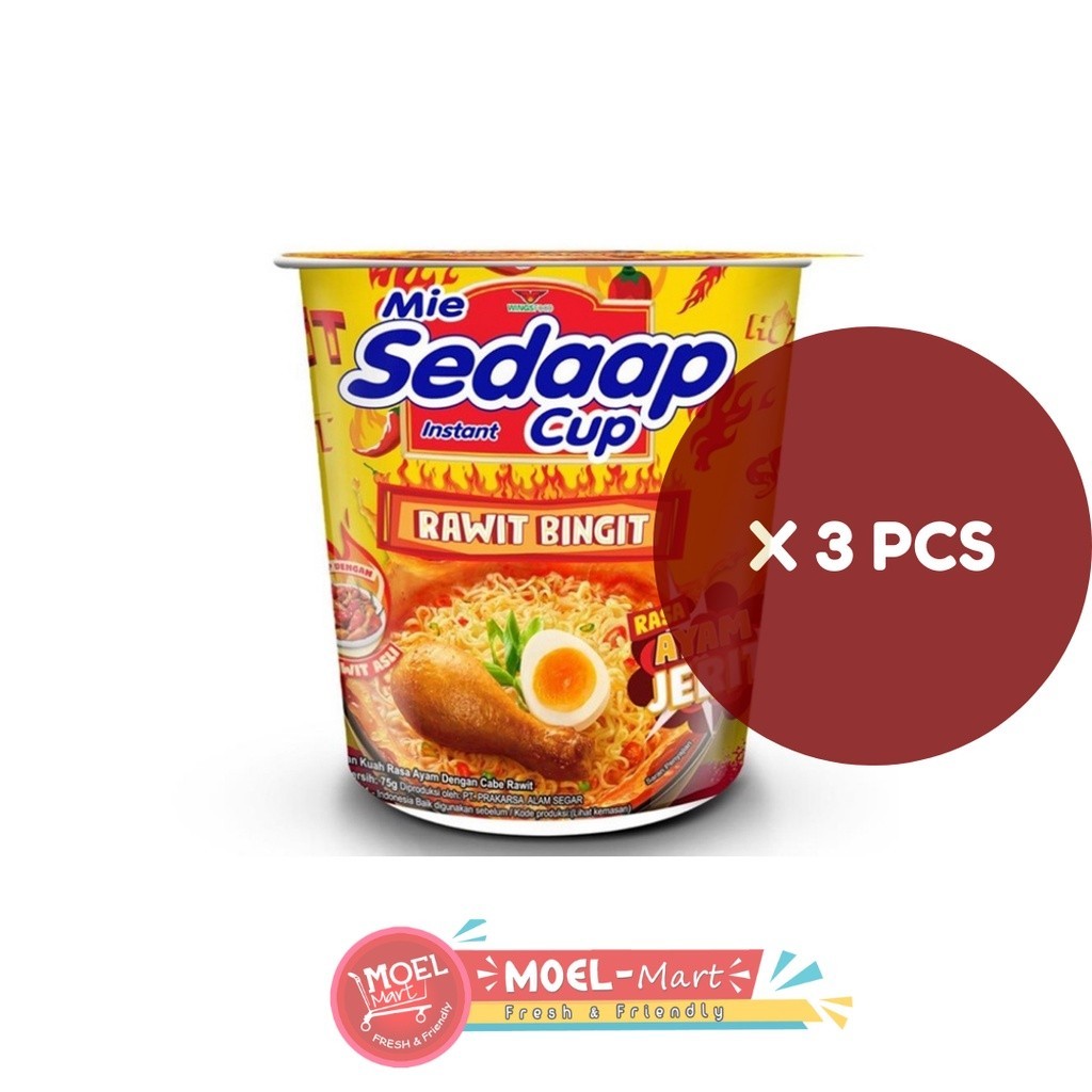 

SEDAAP Mie Cup Ayam Jerit 3pcs x 75gr