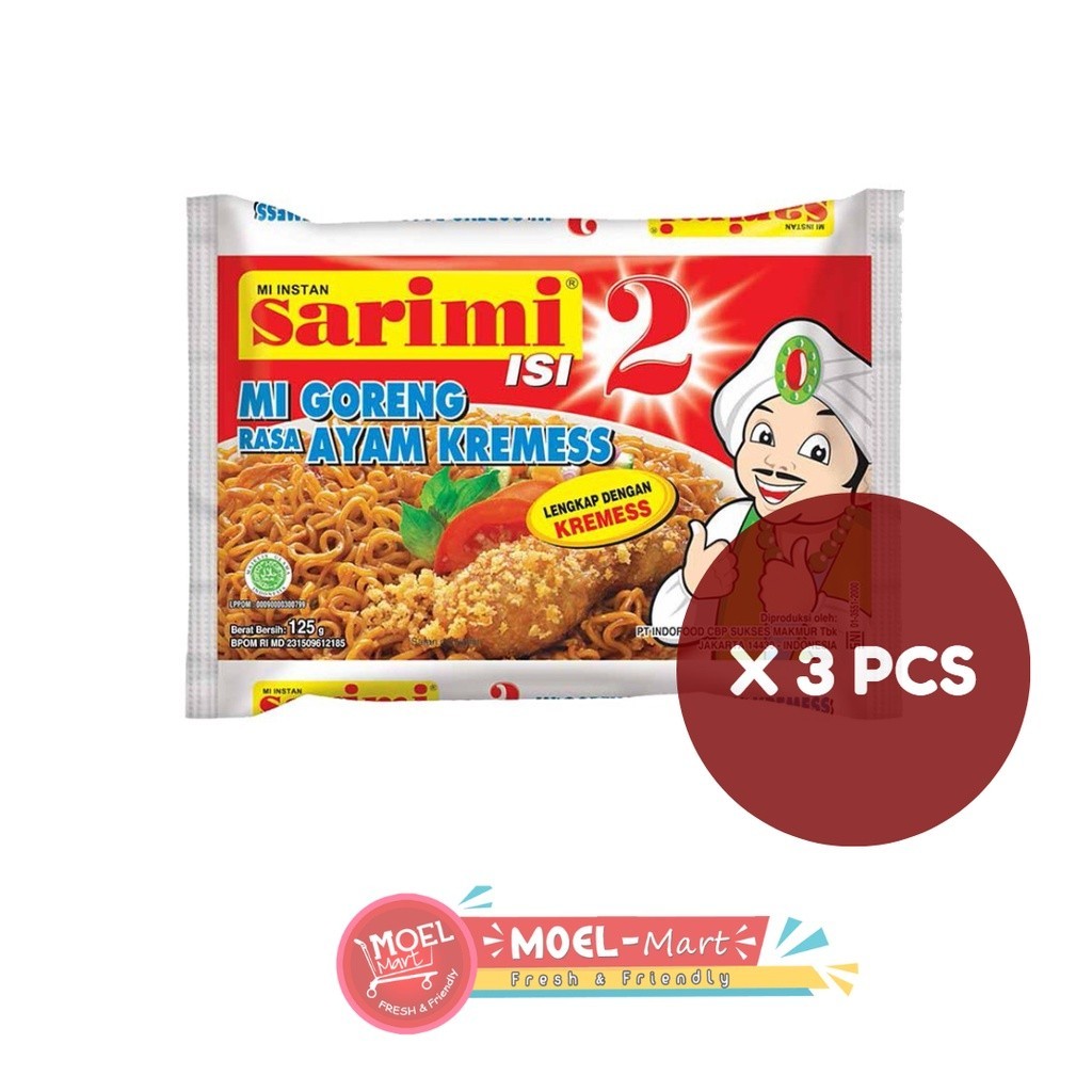 

SARIMI Isi 2 Mie Goreng Ayam Kremes 3pcs x 125gr