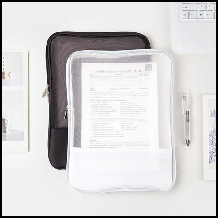 

DISKON TAS DOKUMEN JARING KANTONG POUCH MESH MAP FILE ORGANIZER ZIPPER A4 !!