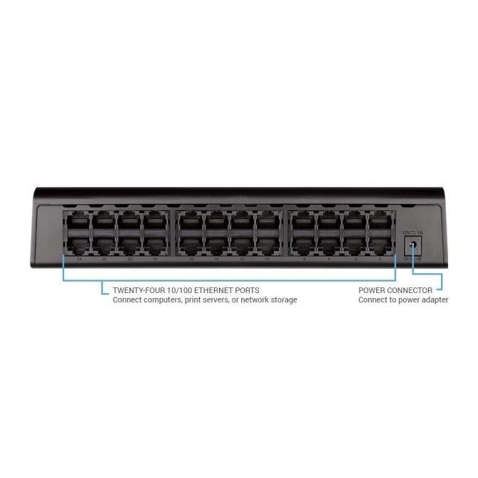 DLINK Switch Hub 24 Port DES-1024A