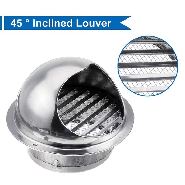 Stainless Steel Wall Air Vent Ducting Ventilation Exhaust Grille Cover