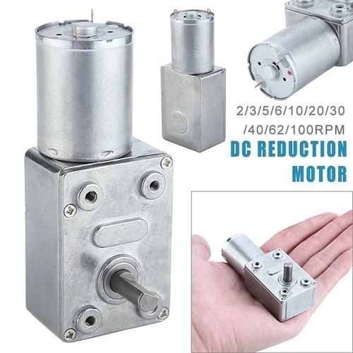 Dc Motor Gearbox Magnet Permanent 12V 5Rpm Low Speed High Torque Worm