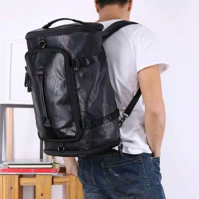 Tas Travel Bag Kulit Pu Tas Pria Tas Wanita Tas Pakaian Tas Ransel