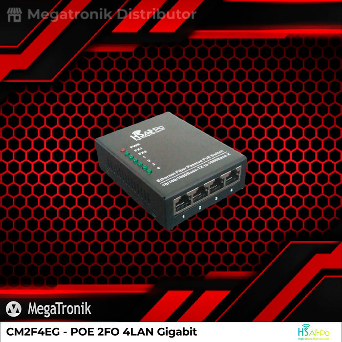 SALEE Media Converter HSAirPo - CM2F4EG POE 2FO 4LAN Gigabit Best