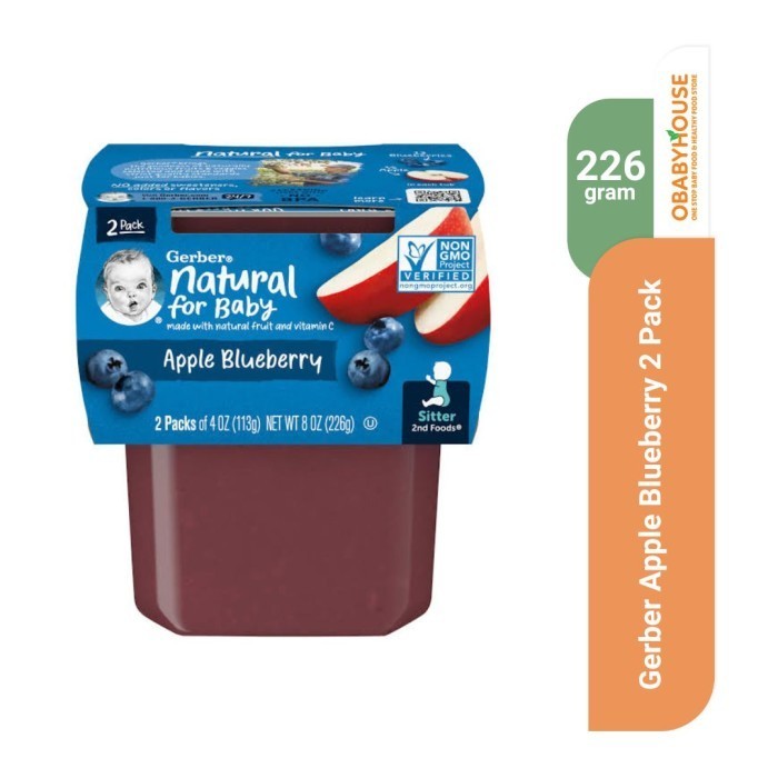 

Akko - Gerber Apple Blueberry 2 Pack 226 Gr
