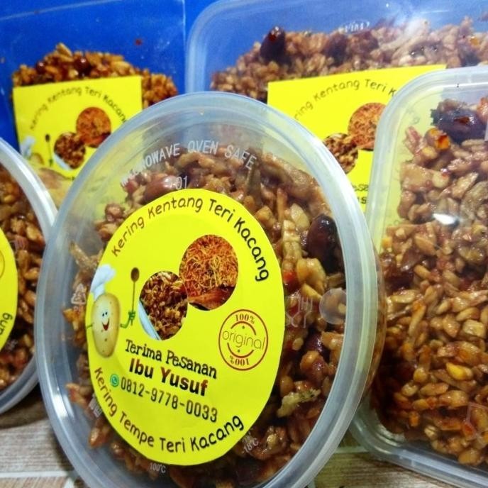 

Kering Tempe Teri Kacang Pedas Manis Gurih 500Gram (Box Persegi Pjg) L83S