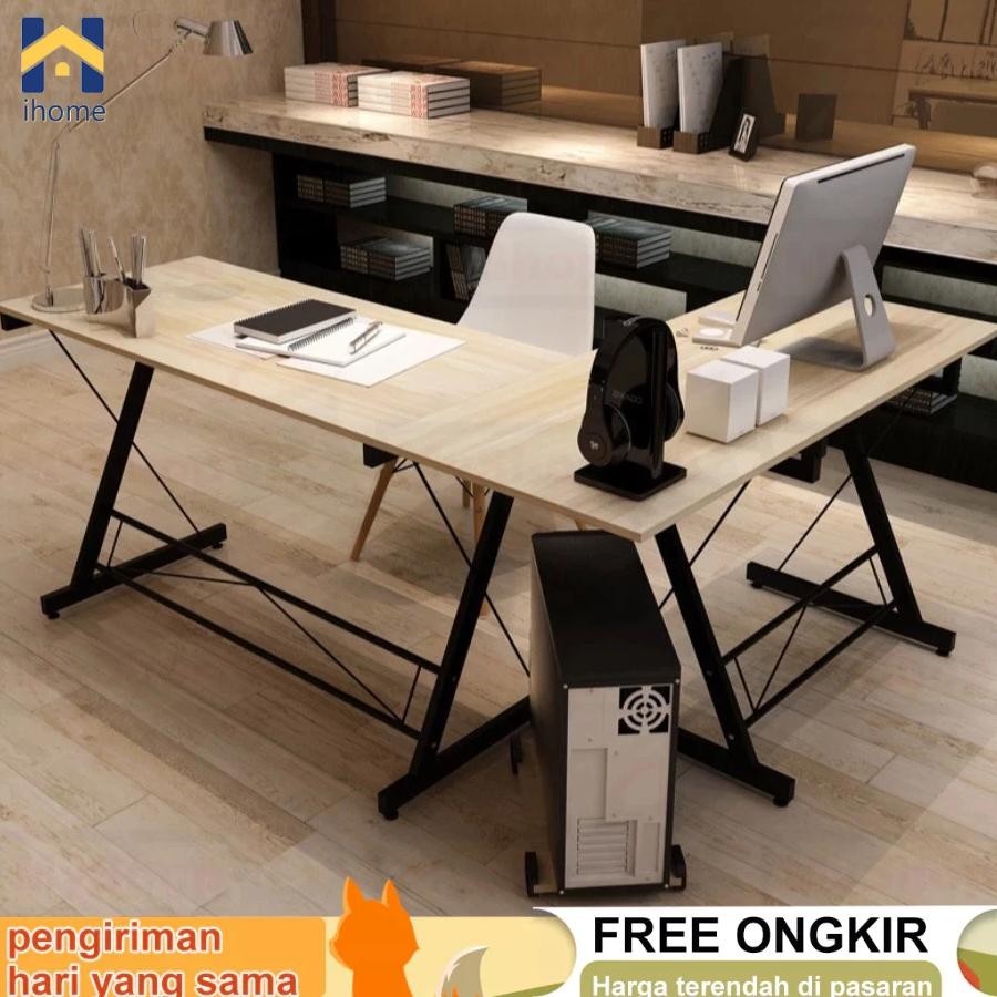 Meja L Meja Kerja L Meja Kantor Serbaguna Meja Gaming Meja PC L shaped Desk
