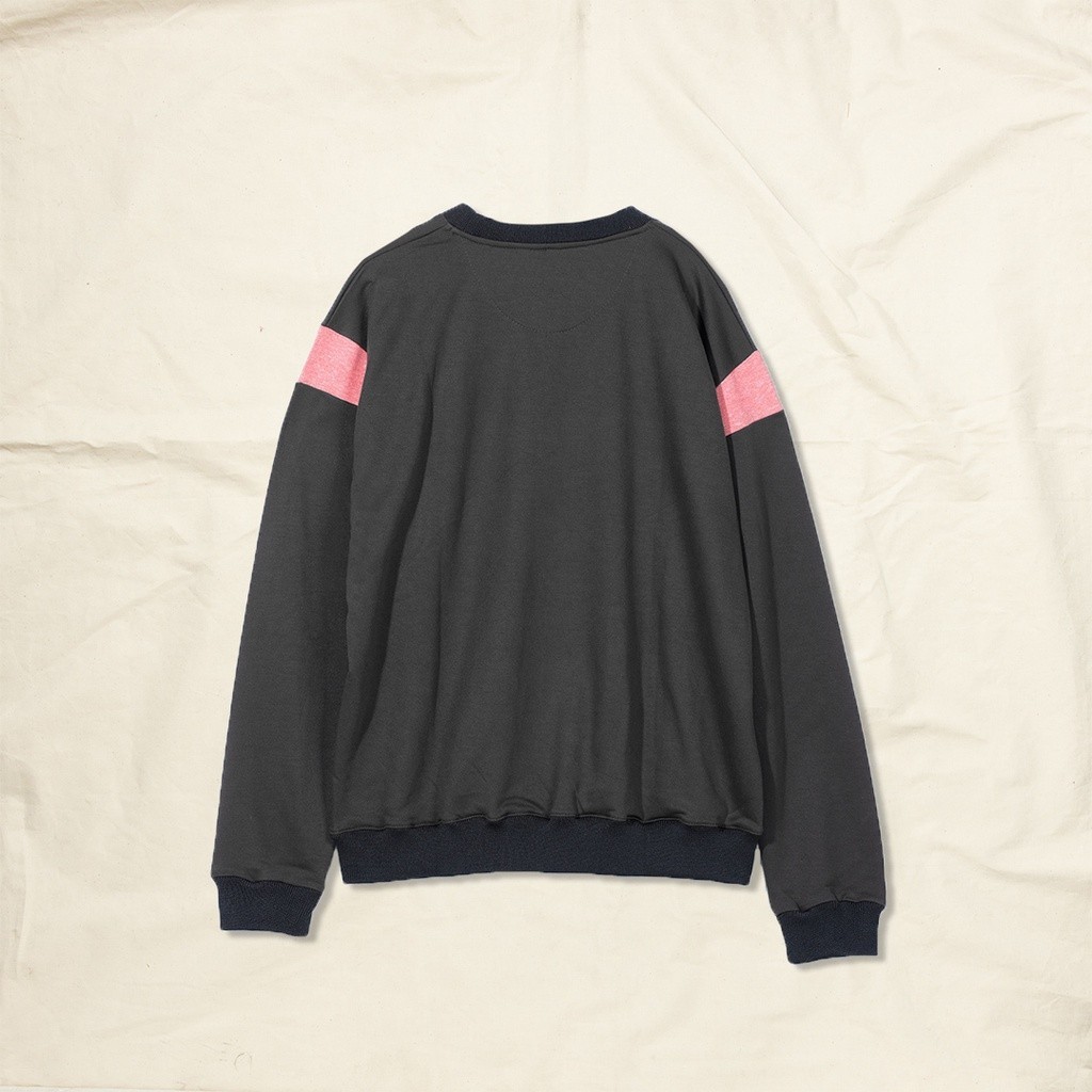 [NMDS COMPANY] PREMIUM CREWNECK Jimmy and Martin - Society Sweater Terry Black - 1070