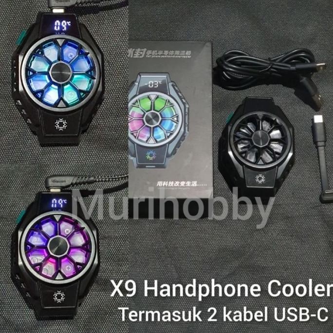 X9 Funcooler Pro Radiator Pendingin Handphone Cooler Hp Display Suhu
