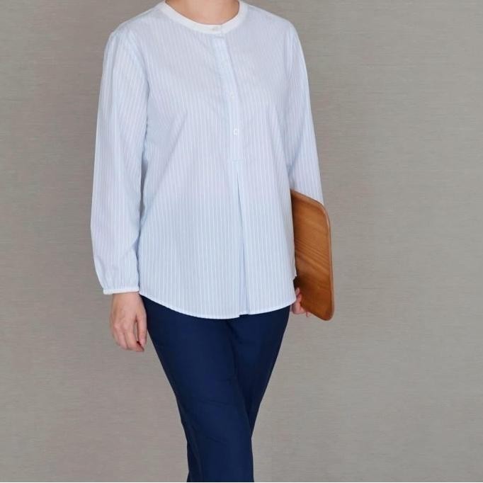 Seragam Suster Fitform / Perawat - Pinstripes Workshirt Lengan Panjang