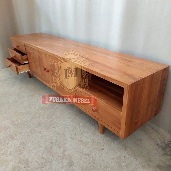 meja tv minimalis kayu jati, buffet meja tv kayu minimalis, bufet tv