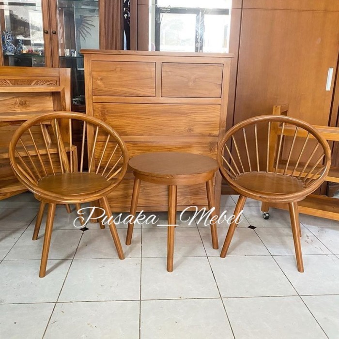 set kursi cafe jati jepara, set kursi meja klasik teras jati jepara,