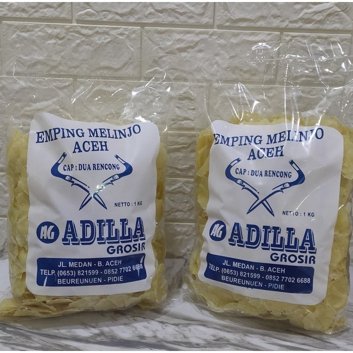 

TERJAMIN Emping Melinjo Aceh Super Grade A Kemasan 1 Kg (Adilla)