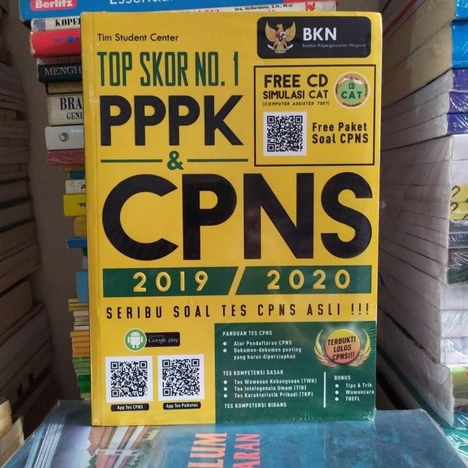 

BUKU ORIGINAL TOP SKOR NO.1 PPPK& CPNS 2019/2020 TANPA FREE CD SIMULAS