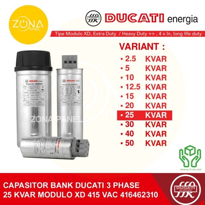 KAPASITOR CAPASITOR BANK DUCATI 25 KVAR 25KVAR 415V 416462310