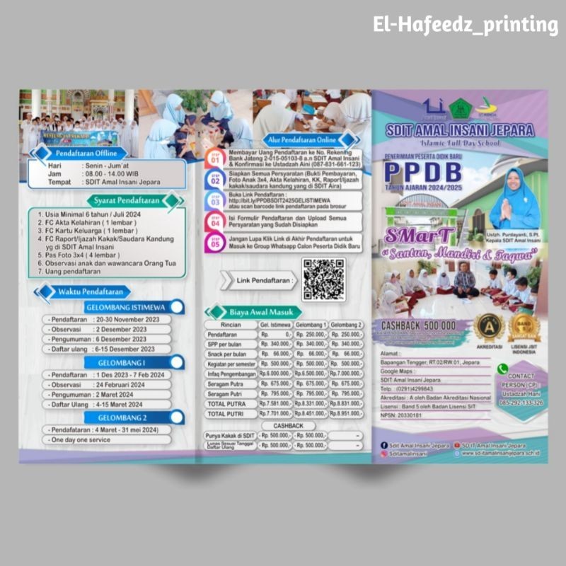 

Cetak Brosur satuan ukuran A4 (1 sisi / 2 Sisi) 1 rim Art Paper 150 gr