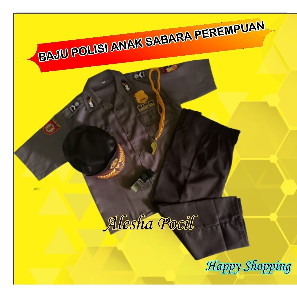 [ONE SET PREMIUM ANAK] Baju Polisi Anak Laki Laki Baju Polisi Anak Perempuan Baju Polisi Anak Laki