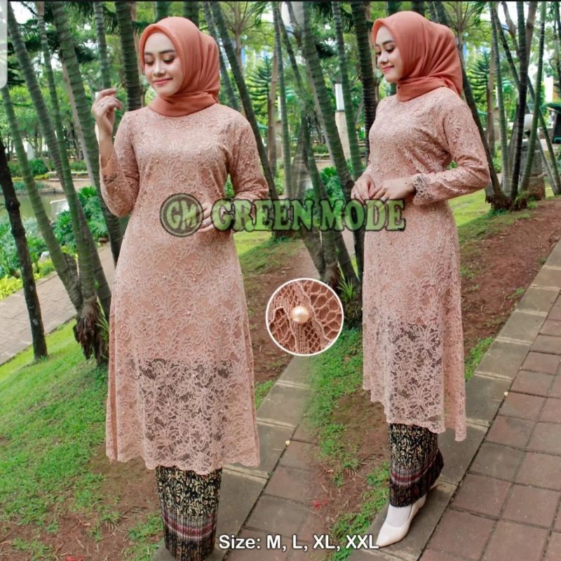 [EXCLUSIVE] MODEL TERKINI Promo!! Set Kebaya Brokat Modern 2022//setelan Kebaya Jumbo Pesta/Baju