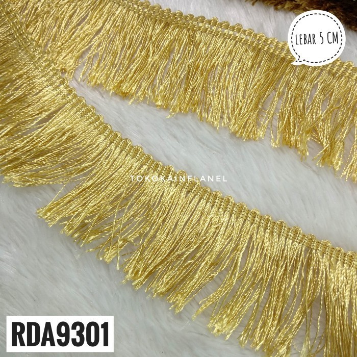 

RDA9301 Renda Rumbai / Tasel Lebar 5cm Gold (Per Rol 15 Yard)