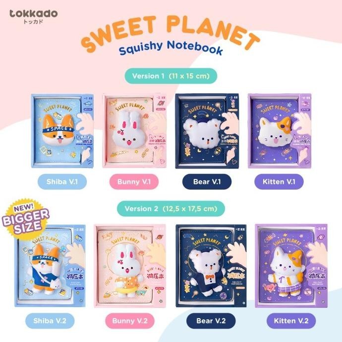 

Tokkado Sweet Planet Squishy Notebook Buku Catatan Diary Agenda Lucu