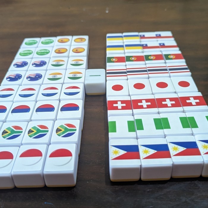 Mahjong Flag game board Merge Country Seaside Escape game balok K01