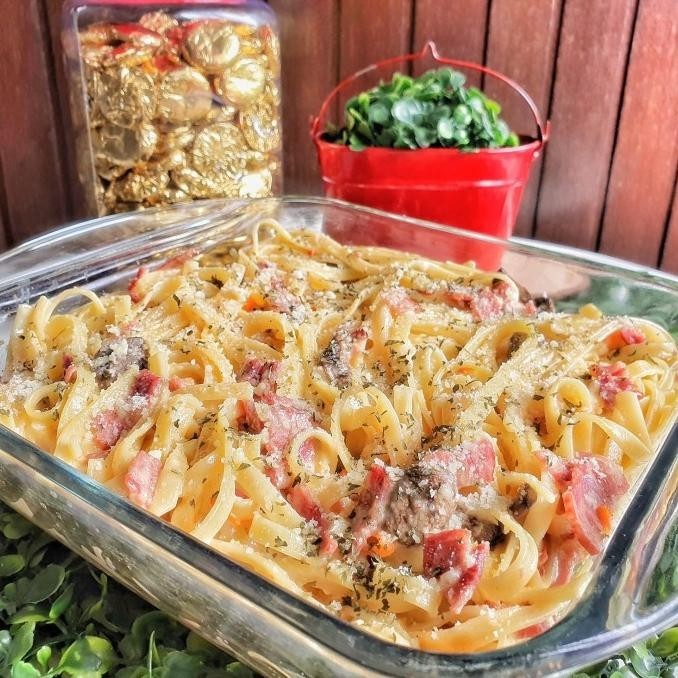 

Pasta Carbonara Smoked Beef & Mushroom Non Keto