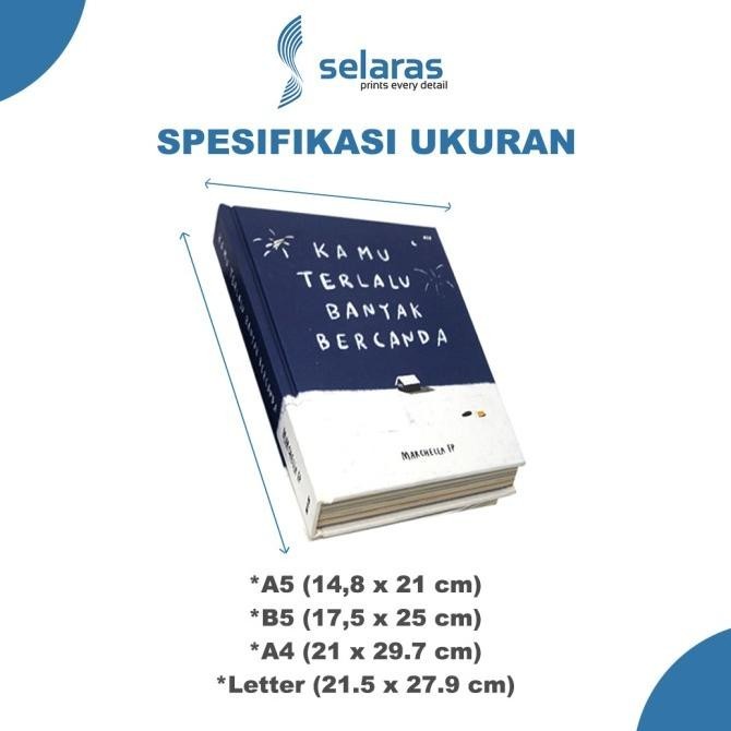 

Cetak Cover Buku Satuan Hard Cover Ukuran A5 / B5 / A4