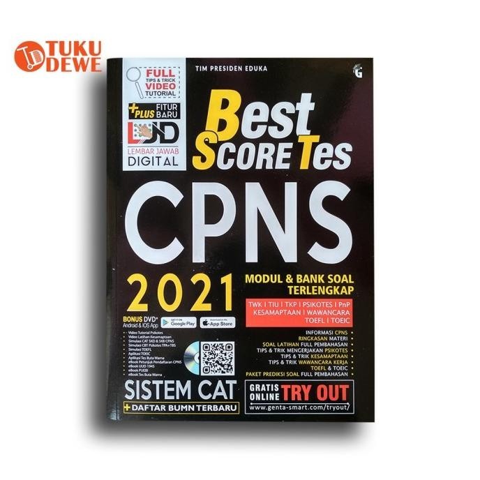

BUKU CPNS BEST SCORE TES CPNS 2021 SISTEM CAT DAN BANK SOAL TERLENGKAP