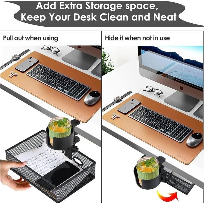 

Boxy Laci Bawah Meja Tempat Penyimpanan Desk Mount Cup Holder Storage