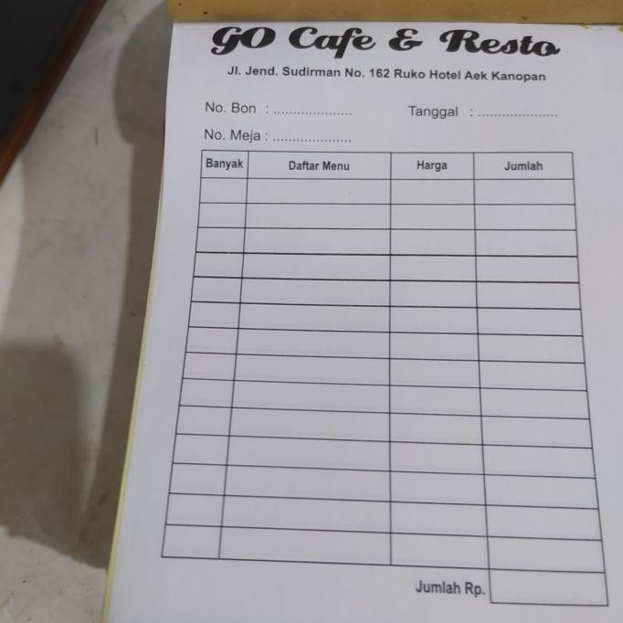 

Cetak Nota/Bon/Faktur/Invoice Custom Kertas Ncr 2 Ply, 1 Warna