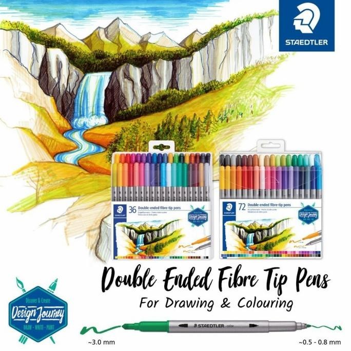 

Staedtler Double-Ended Fibre Tip Pens - 36 Pcs -Set Pen