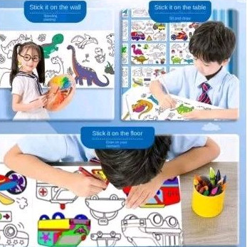 

[Whispers] CNA Poster Mewarnai Jumbo / Kertas Mewarnai Anak Jumbo / Kertas Grafiti Anak 30 cm x 3M