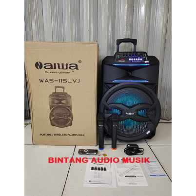 Speaker Aktif Aiwa 15 Inch Aiwa 115J / 115 J Karaoke Bluetooth