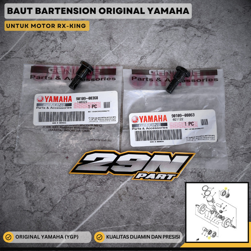 Baut Bartension Depan Belakang RX King ORI YGP 90109-08368 90109-08063