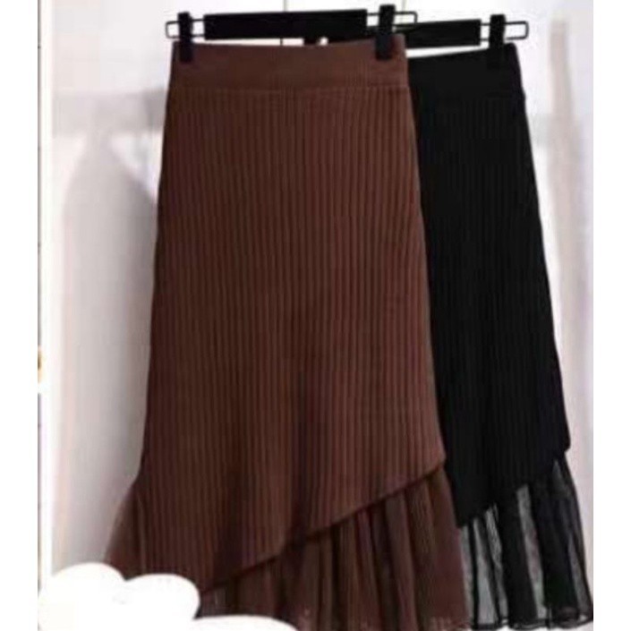 Promo Mega Sale 5.5 // rok rajut span import kancing mutiara fashion terbaru