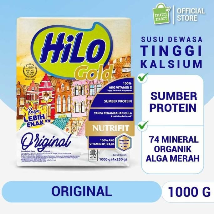 

HiLo Gold Plain 1000gr - Susu Tinggi Kalsium