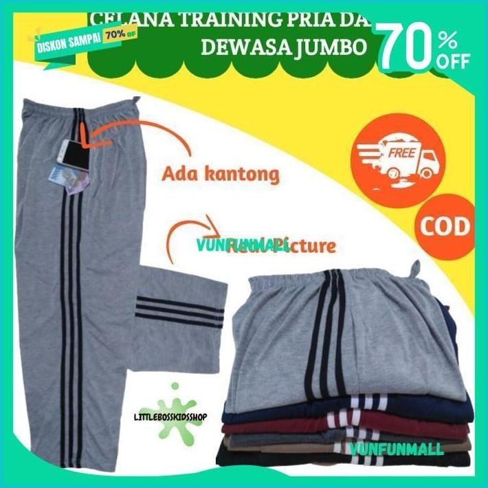 CELANA PANJANG TRAINING PRIA DEWASA JUMBO/CELANA OLAHRAGA/CELANA TIDUR BEST PRODUK 
