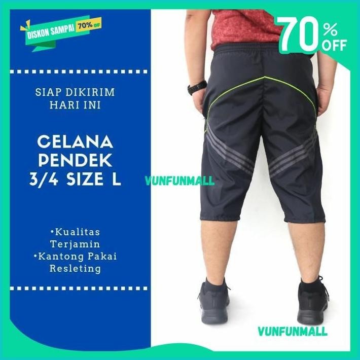 CELANA OLAHRAGA 3/4 TRAINING PENDEK GOWES SEPEDA PARASUT PRIA WANITA KUALITAS BERKELAS 