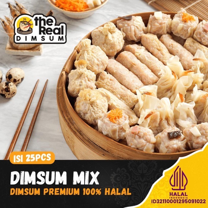 

Dimsum Halal Isi 25 ( Mix ) frozen Fix food