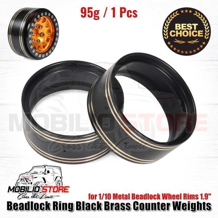 BEADLOCK RING BLACK BRASS COUNTER WEIGHTS 1.9 FOR METAL BEADLOCK RIMS