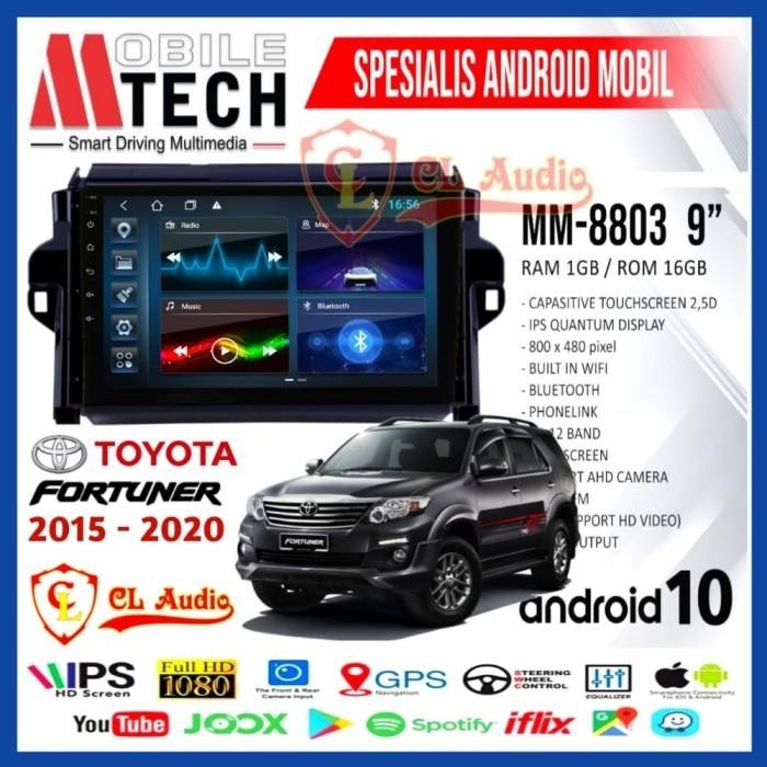 Head Unit Android Mtech 9 Inch OEM Fortuner 2015-2020 IPS