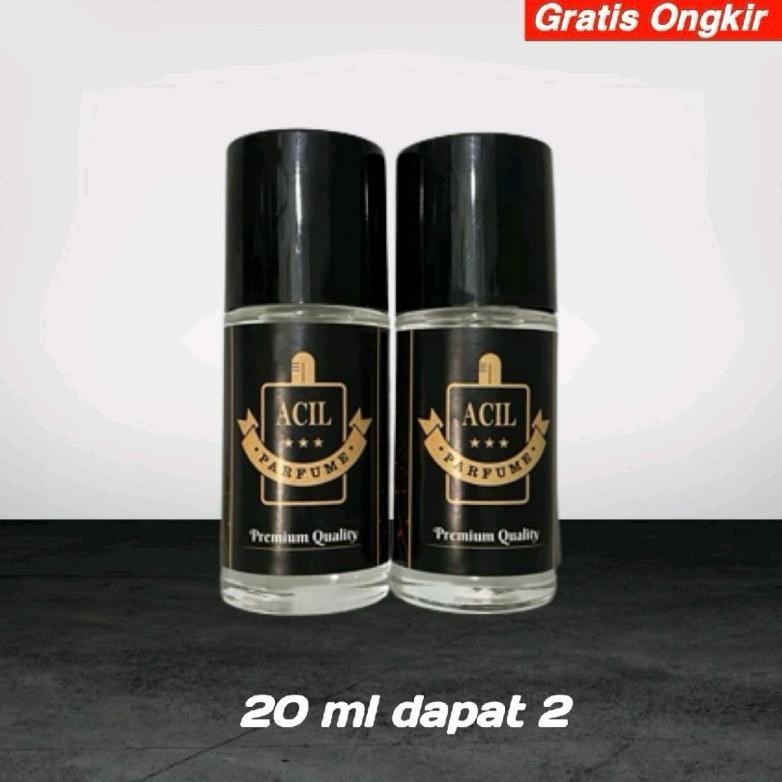 Promo Acil Parfum - 20Ml Premium Quality - 2 Botol - Ketahanan 1 Hari- Stiker Putih Sj77