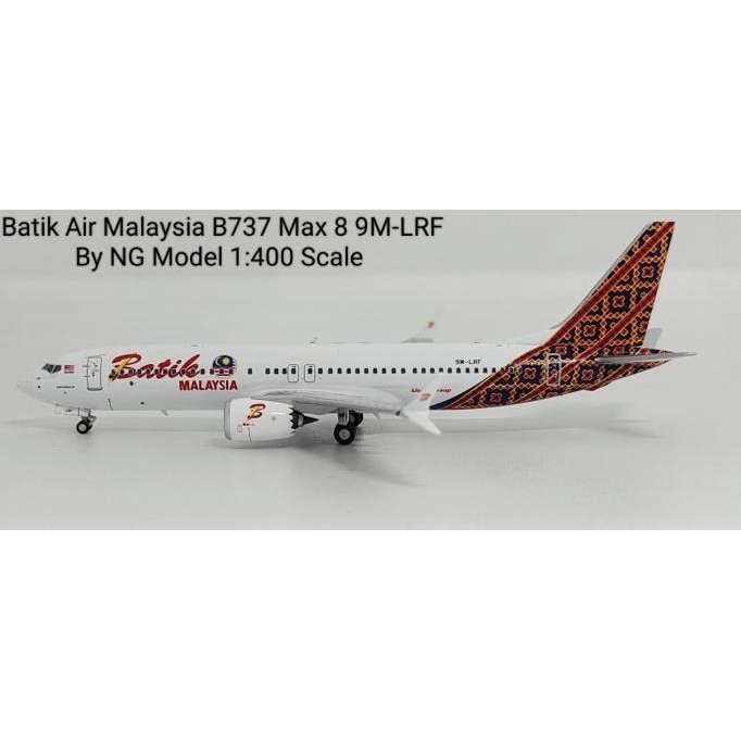 Batik Air Malaysia B737 Max 8 9M-LRF By NG Model 1:400 Scale