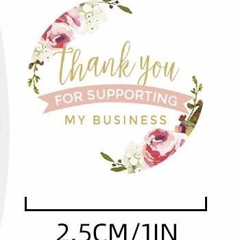 

OLH - Stiker Thank You For Supporting My Bussiness Isi 500 Label Sticker TERLARIS