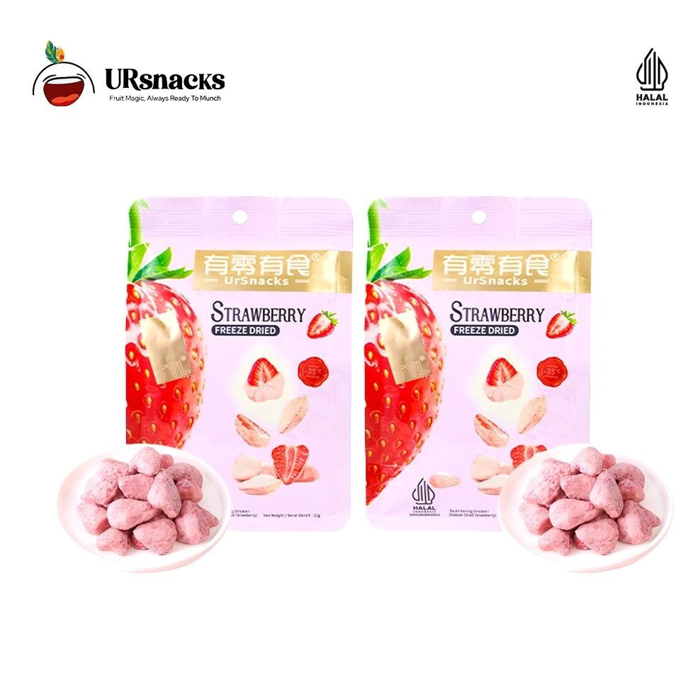 

URSNACKS Bundle Of 2 - Freeze Dried Keripik Sehat 2pcs Strawberry 22gr