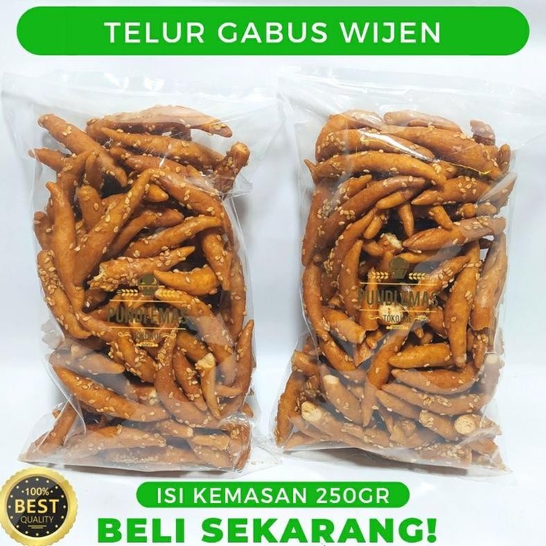 

Telur Gabus Wijen Cemilan Kiloan 250 Gram