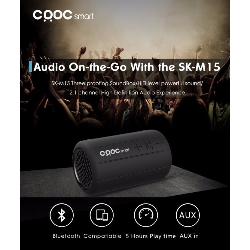 Speaker Mini Wireless Bluetooth Waterproof Portable Sepeda Crdc Sk-M15